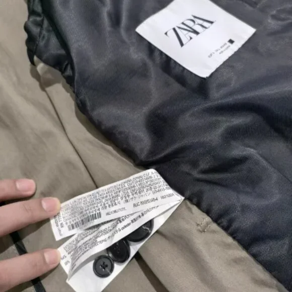 ZARA men's long trench coat